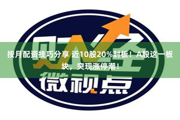 按月配资技巧分享 近10股20%封板！A股这一板块，突现涨停潮！