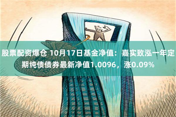 股票配资爆仓 10月17日基金净值：嘉实致泓一年定期纯债债券最新净值1.0096，涨0.09%