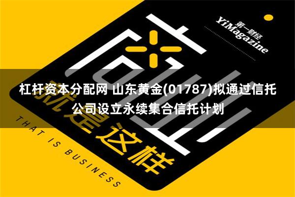 杠杆资本分配网 山东黄金(01787)拟通过信托公司设立永续集合信托计划